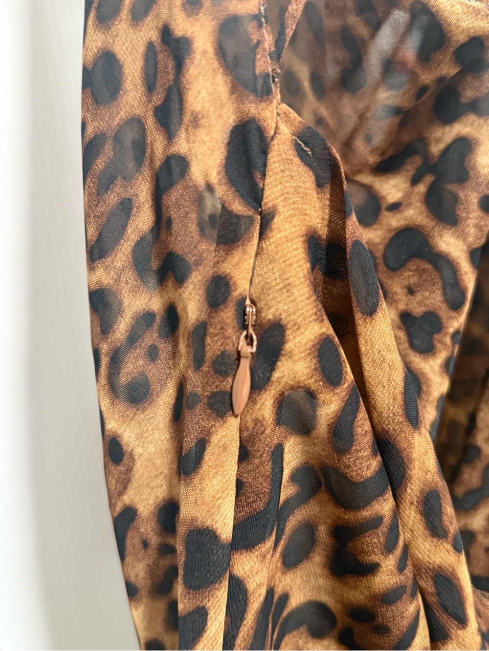 Fashion Nova Brown Leopard Print Sheer Maxi Dress - Picture 4 of 5